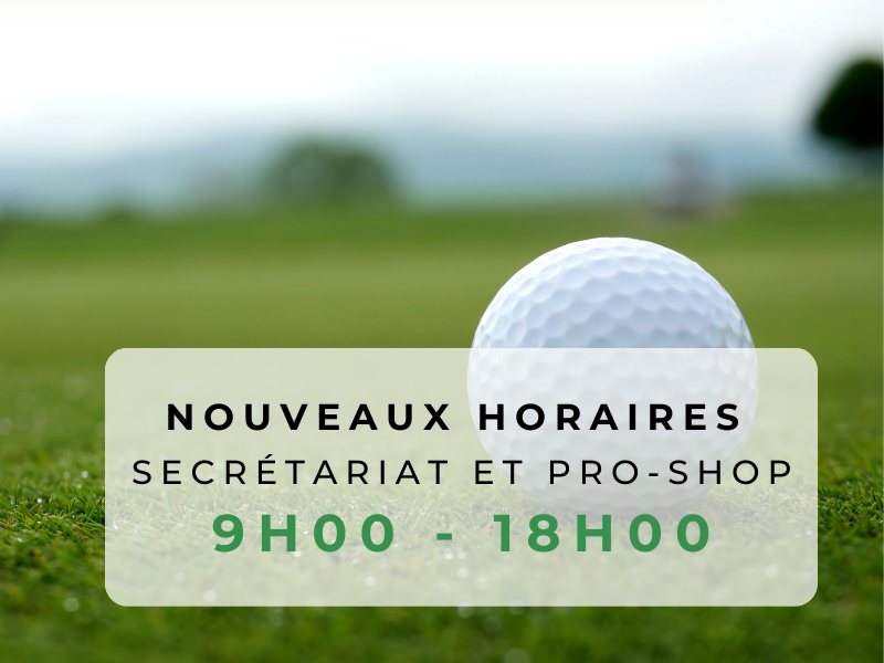 Nouveaux horaires