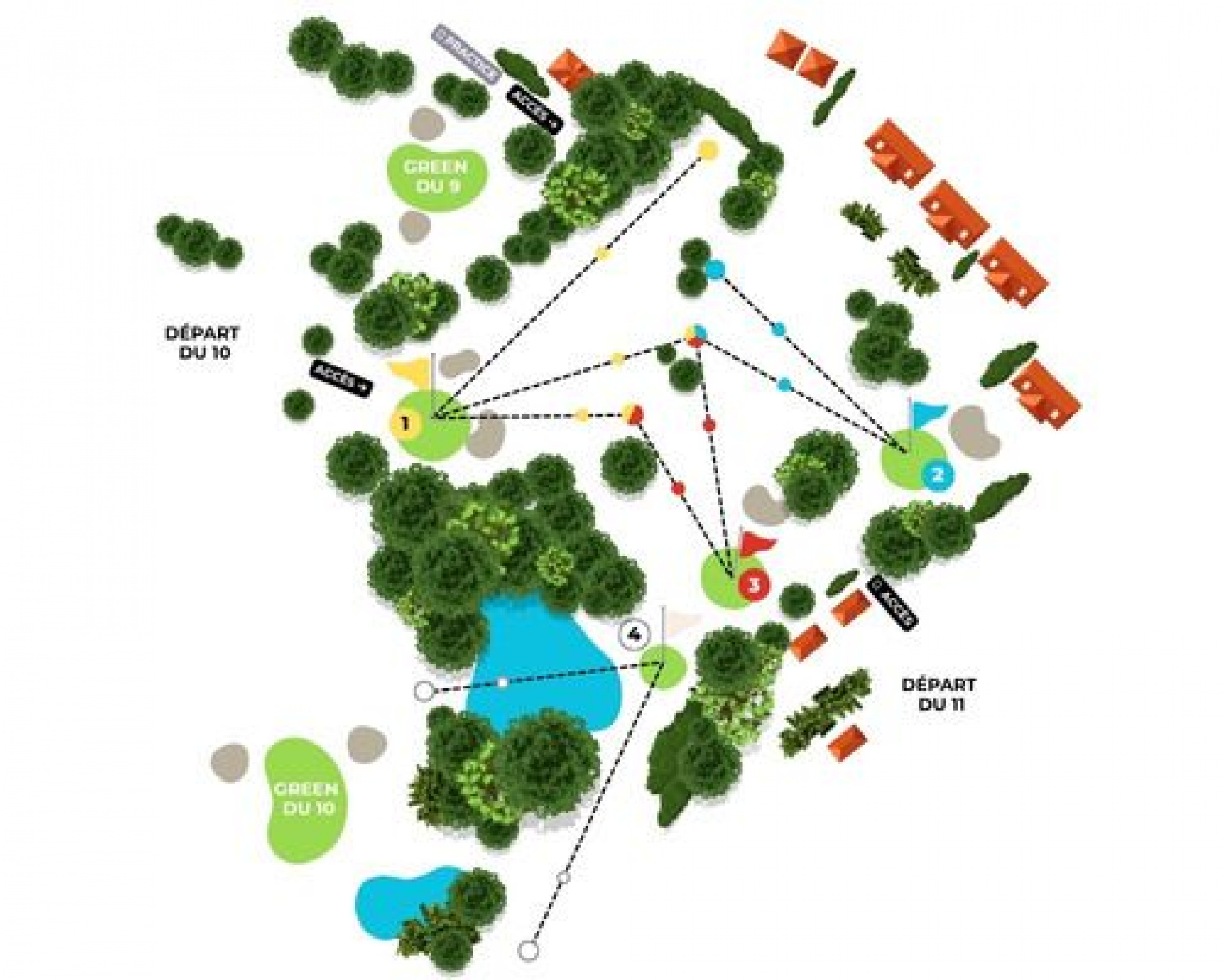 Schéma de la nouvelle zone d'entraînement – Golf de Dieppe Pourville